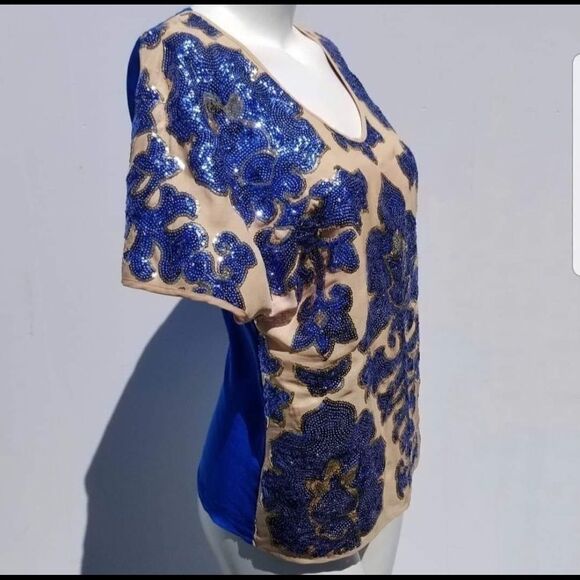 Tracy Reese Sequin Blouse 👚 XS - Picture 1 of 4